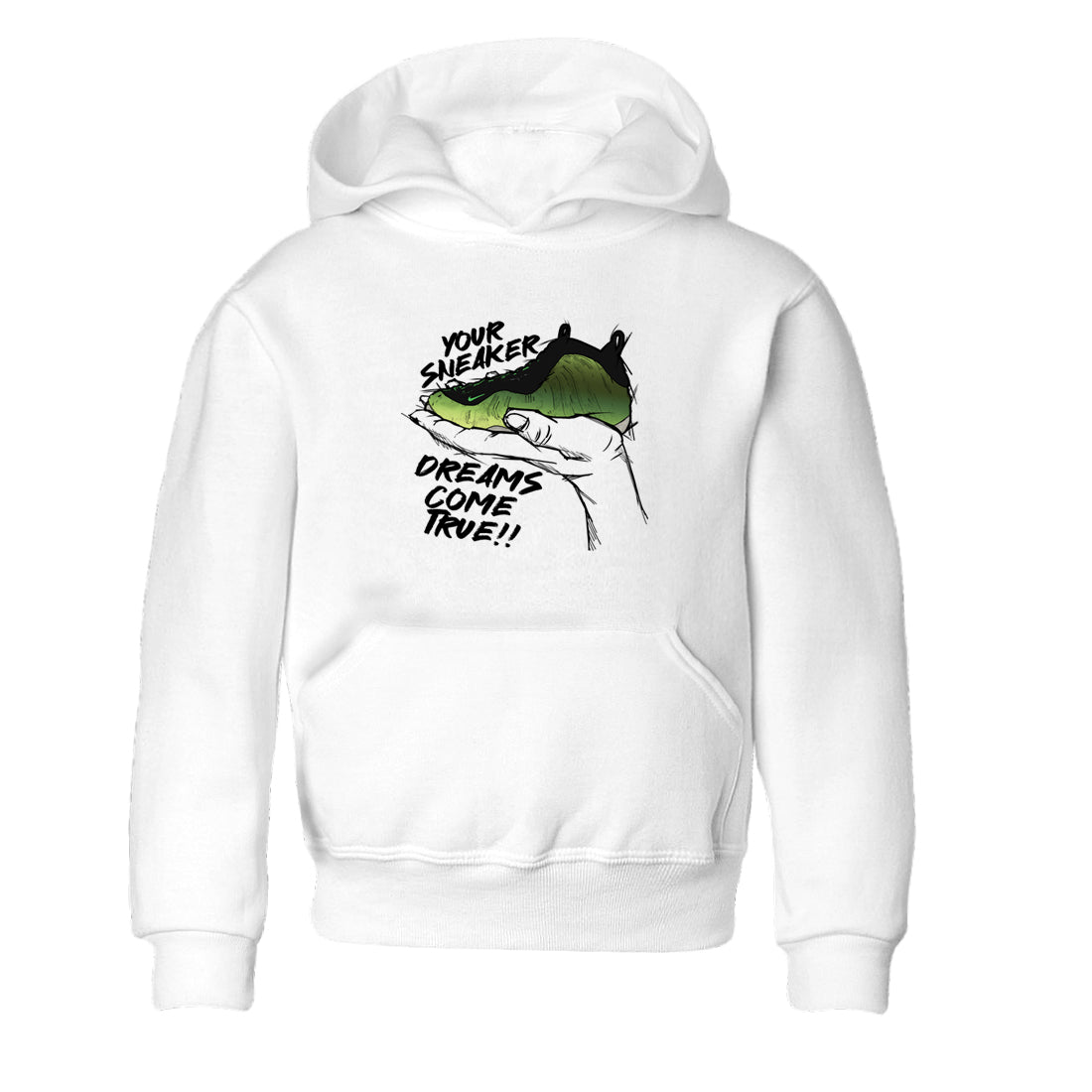Sneaker match tees – Sneaker Tees To Match Air Foamposite One Pine Green Shoes – Sneaker Dreams Kids T-Shirt White 2