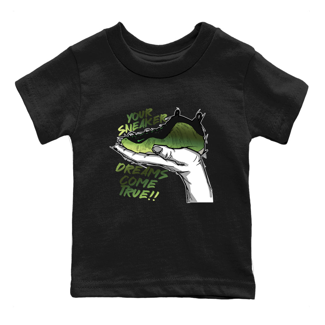 Sneaker match tees – Sneaker Tees To Match Air Foamposite One Pine Green Shoes – Sneaker Dreams Kids T-Shirt Black 2