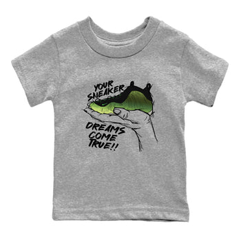 Sneaker match tees – Sneaker Tees To Match Air Foamposite One Pine Green Shoes – Sneaker Dreams Kids T-Shirt Heather Grey 2