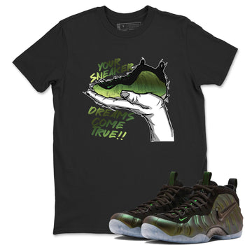 Sneaker match tees – Sneaker Tees To Match Air Foamposite One Pine Green Shoes – Sneaker Dreams Tee Black 1