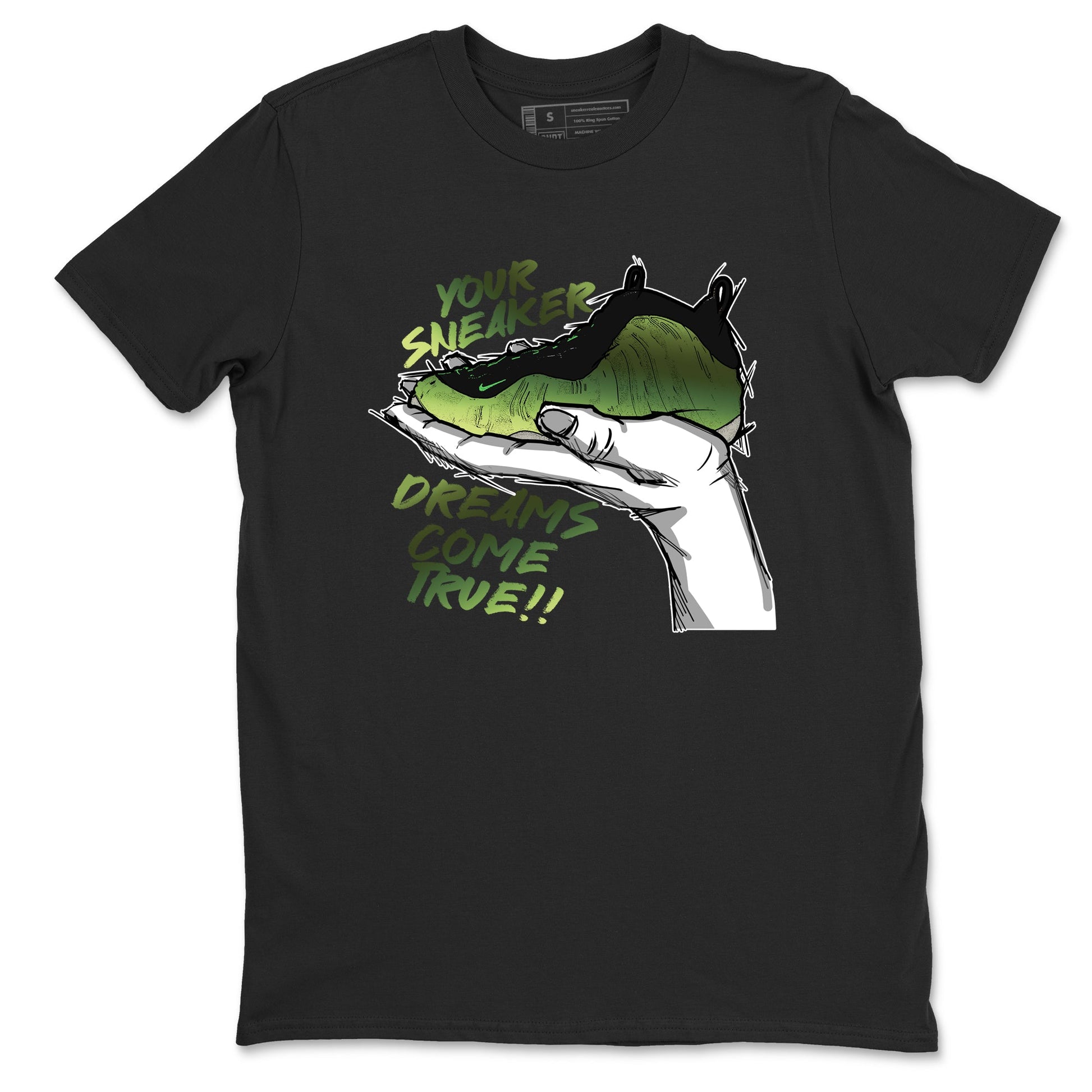 Sneaker match tees – Sneaker Tees To Match Air Foamposite One Pine Green Shoes – Sneaker Dreams Tee Black 2