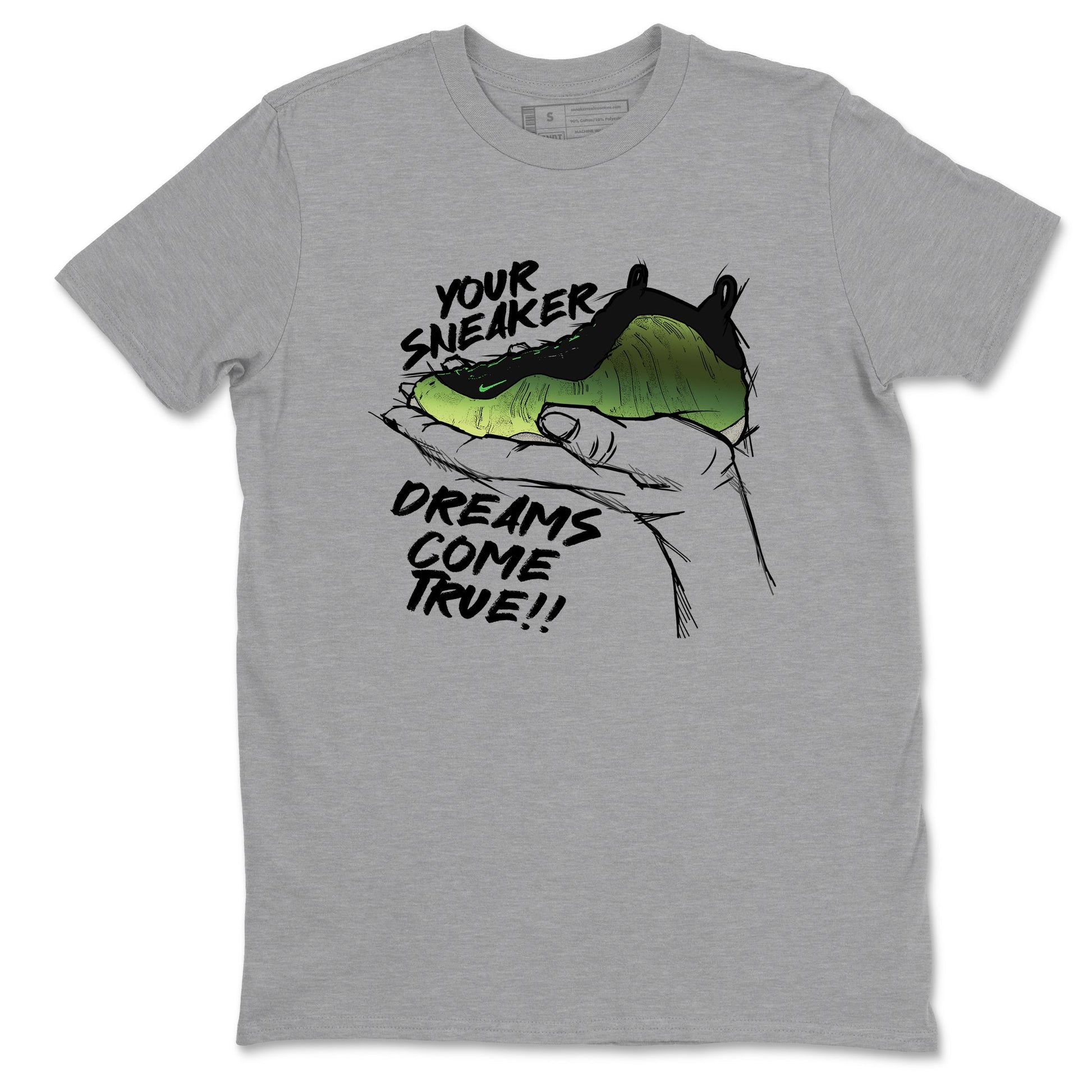 Sneaker match tees – Sneaker Tees To Match Air Foamposite One Pine Green Shoes – Sneaker Dreams Tee Heather Grey 2
