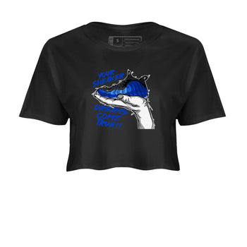 Foams One Royal shirts to match jordans Sneaker Dreams sneaker match tees Air Foamposite One Royal match shoes to clothes SNRT Sneaker Tees unisex cotton Black 2 crop tee