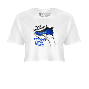 Foams One Royal shirts to match jordans Sneaker Dreams sneaker match tees Air Foamposite One Royal match shoes to clothes SNRT Sneaker Tees unisex cotton White 2 crop tee