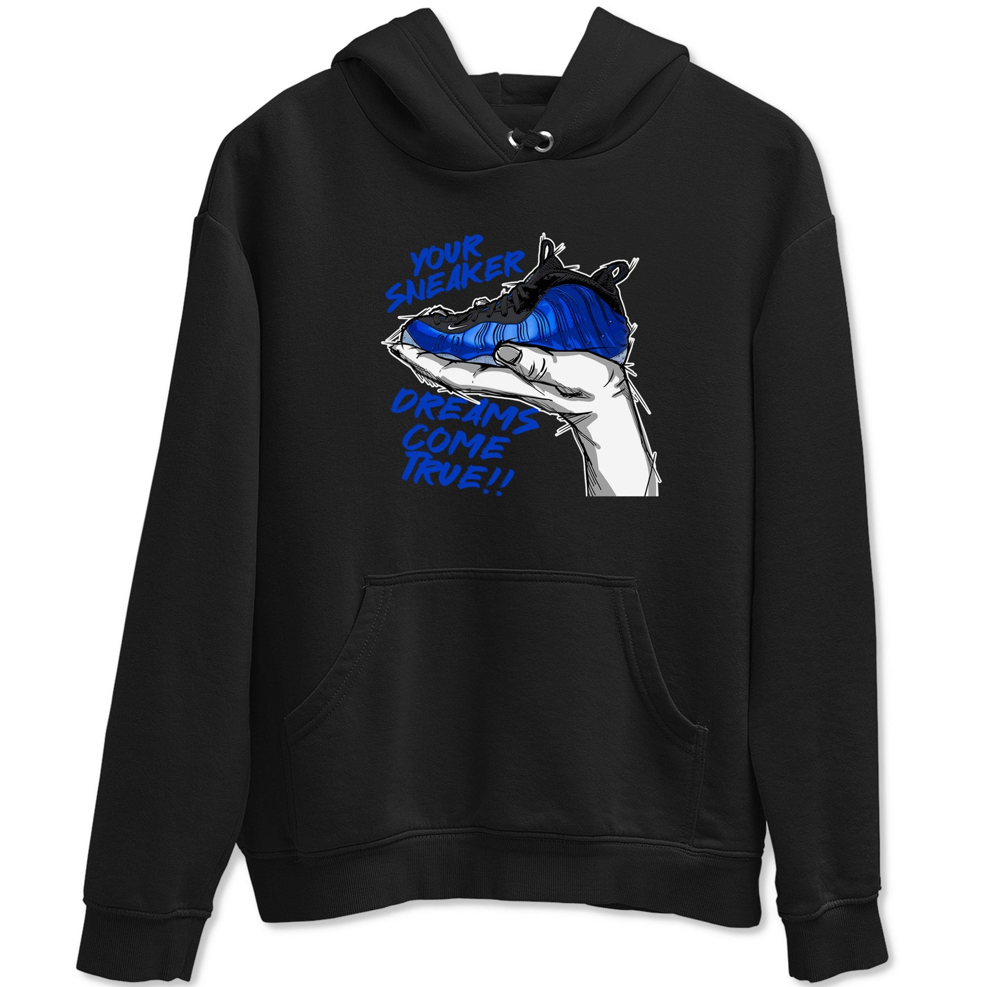 Foams One Royal shirts to match jordans Sneaker Dreams sneaker match tees Air Foamposite One Royal match shoes to clothes SNRT Sneaker Tees unisex cotton Black 2 shirts