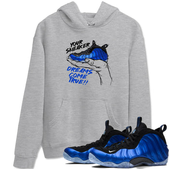 Foams One Royal shirts to match jordans Sneaker Dreams sneaker match tees Air Foamposite One Royal match shoes to clothes SNRT Sneaker Tees unisex cotton Heather Grey 1 shirts