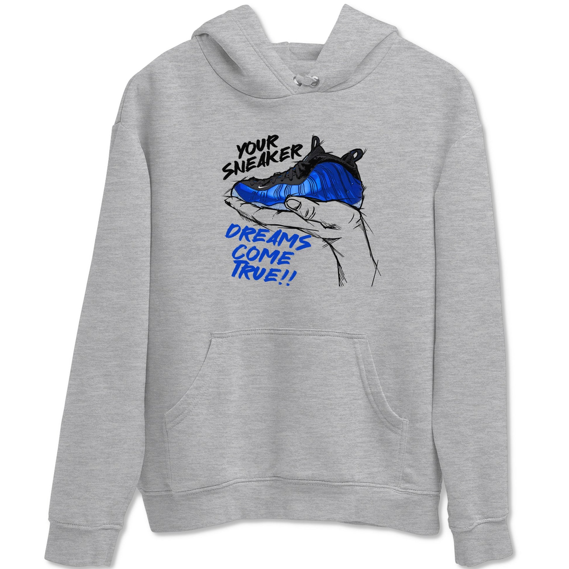 Foams One Royal shirts to match jordans Sneaker Dreams sneaker match tees Air Foamposite One Royal match shoes to clothes SNRT Sneaker Tees unisex cotton Heather Grey 2 shirts