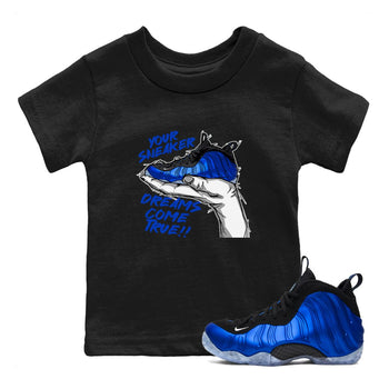 Foams One Royal shirts to match jordans Sneaker Dreams sneaker match tees Air Foamposite One Royal match shoes to clothes SNRT Sneaker Tees Youth Baby Black 1 tee