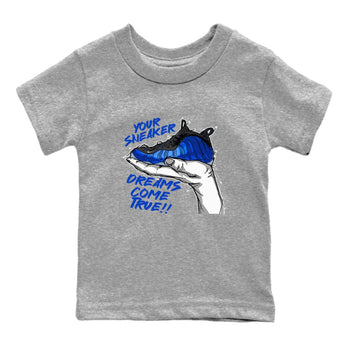 Foams One Royal shirts to match jordans Sneaker Dreams sneaker match tees Air Foamposite One Royal match shoes to clothes SNRT Sneaker Tees Youth Baby Heather Grey 2 tee