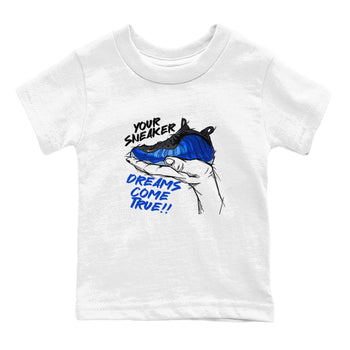 Foams One Royal shirts to match jordans Sneaker Dreams sneaker match tees Air Foamposite One Royal match shoes to clothes SNRT Sneaker Tees Youth Baby White 2 tee