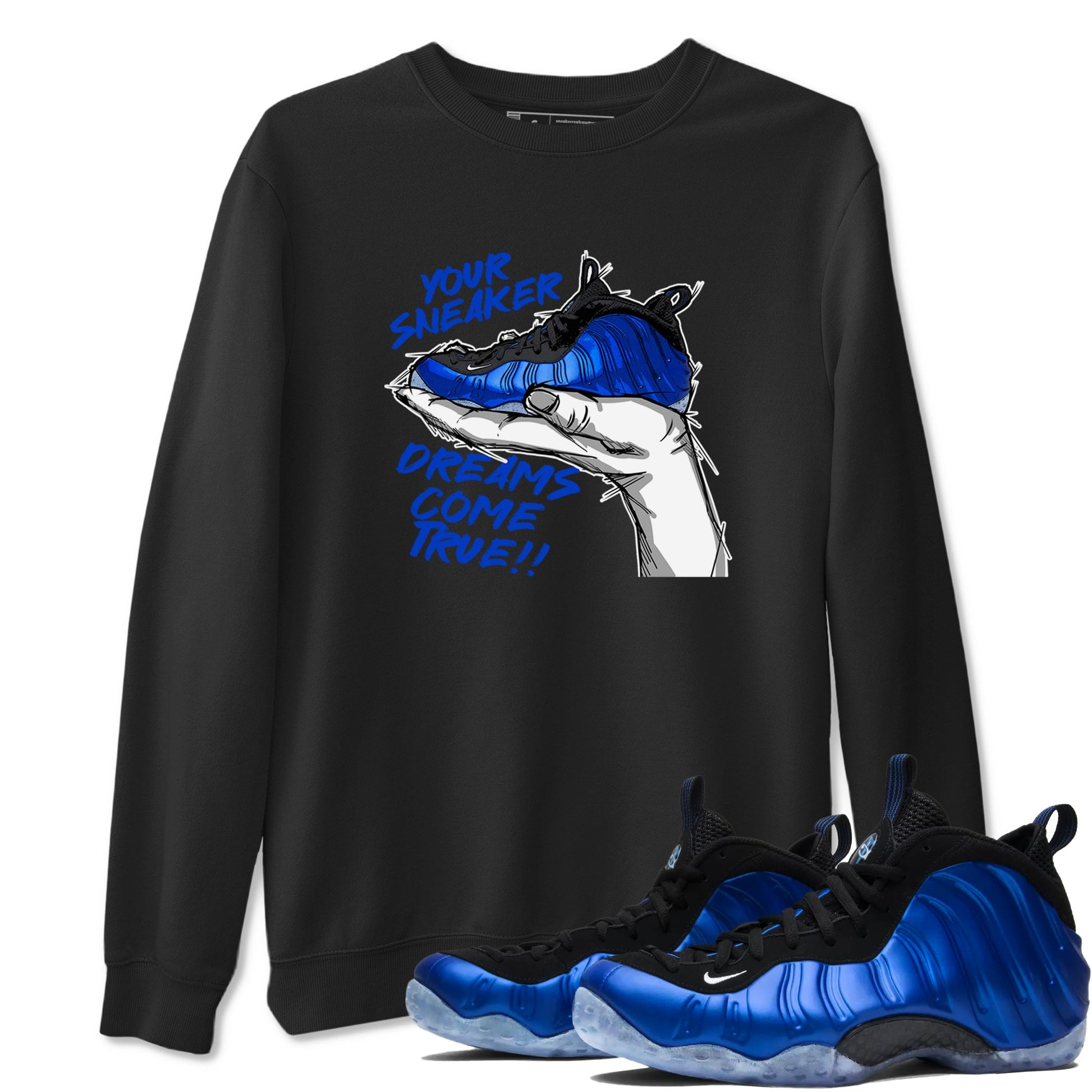 Foams One Royal shirts to match jordans Sneaker Dreams sneaker match tees Air Foamposite One Royal match shoes to clothes SNRT Sneaker Tees unisex cotton Black 1 shirts