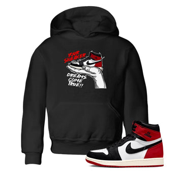 1s Black Toe Reimagined shirts to match jordans Sneaker Dreams sneaker match tees Air Jordan 1 High OG Black Toe Reimagined match shoes to clothes SNRT Sneaker Tees Youth Baby Black 1 tee