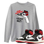 1s Black Toe Reimagined shirts to match jordans Sneaker Dreams sneaker match tees Air Jordan 1 High OG Black Toe Reimagined match shoes to clothes SNRT Sneaker Tees unisex cotton Heather Grey 1 shirts