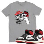 1s Black Toe Reimagined shirts to match jordans Sneaker Dreams sneaker match tees Air Jordan 1 High OG Black Toe Reimagined match shoes to clothes SNRT Sneaker Tees unisex cotton Heather Grey 1 shirts