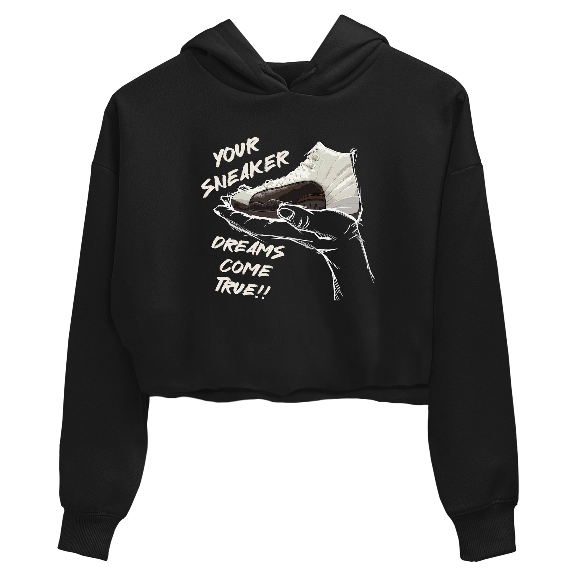 AJ12 Baroque Brown shirts to match jordans Sneaker Dreams best t shirts to wear with jordans SoleFly x Jordan 12 Baroque Brown match shoes to clothes SNRT Sneaker Tees unisex cotton Black 2 crop tee