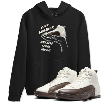 AJ12 Baroque Brown shirts to match jordans Sneaker Dreams best t shirts to wear with jordans SoleFly x Jordan 12 Baroque Brown match shoes to clothes SNRT Sneaker Tees unisex cotton Black 1 shirts