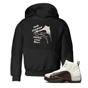 AJ12 Baroque Brown shirts to match jordans Sneaker Dreams best t shirts to wear with jordans SoleFly x Jordan 12 Baroque Brown match shoes to clothes SNRT Sneaker Tees Youth Baby Black 1 tee