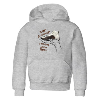 AJ12 Baroque Brown shirts to match jordans Sneaker Dreams best t shirts to wear with jordans SoleFly x Jordan 12 Baroque Brown match shoes to clothes SNRT Sneaker Tees Youth Baby Heather Grey 2 tee