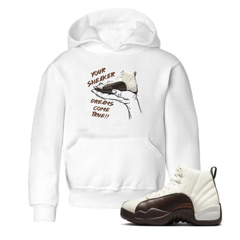 AJ12 Baroque Brown shirts to match jordans Sneaker Dreams best t shirts to wear with jordans SoleFly x Jordan 12 Baroque Brown match shoes to clothes SNRT Sneaker Tees Youth Baby White 1 tee