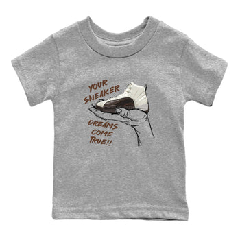 AJ12 Baroque Brown shirts to match jordans Sneaker Dreams best t shirts to wear with jordans SoleFly x Jordan 12 Baroque Brown match shoes to clothes SNRT Sneaker Tees Youth Baby Heather Grey 2 tee