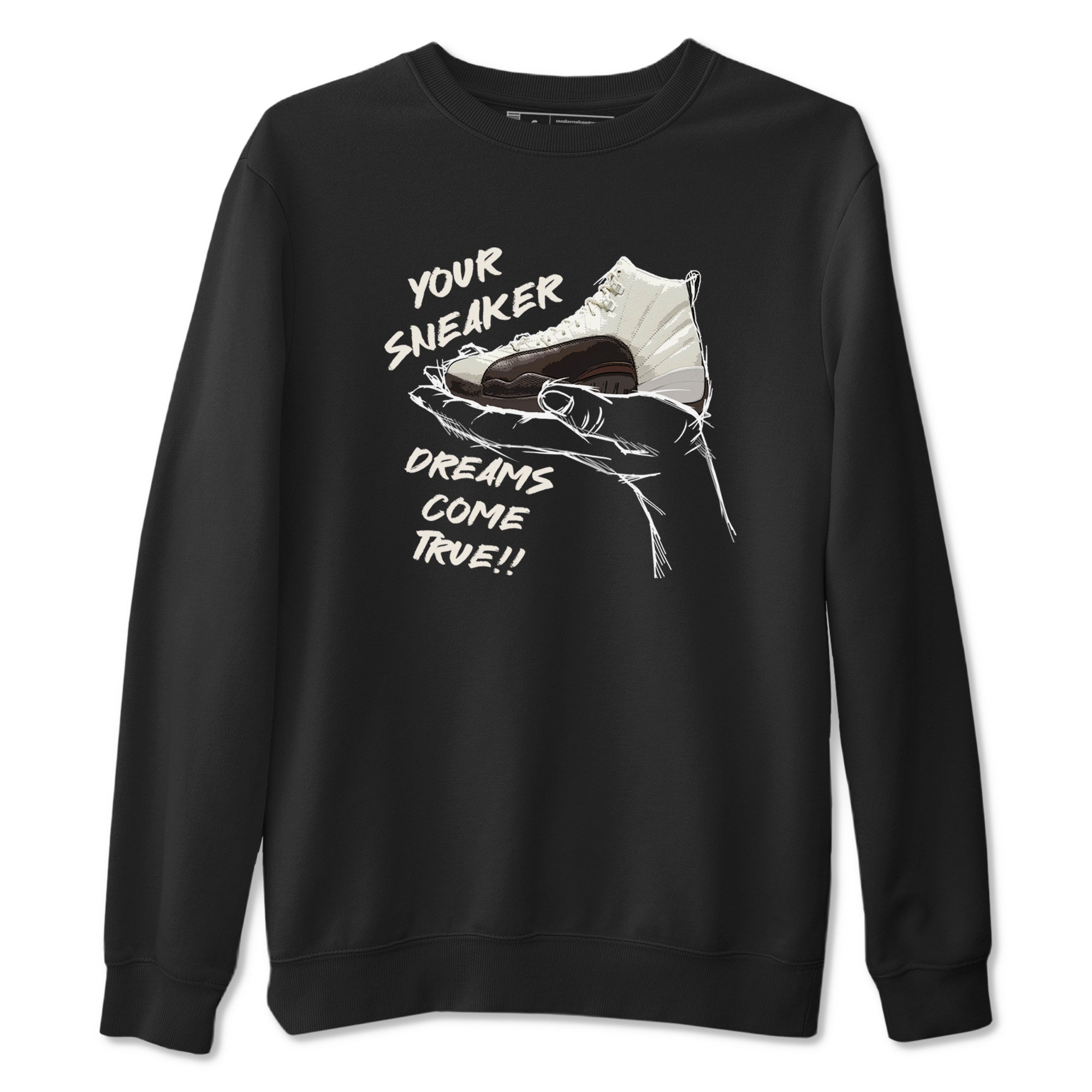 AJ12 Baroque Brown shirts to match jordans Sneaker Dreams best t shirts to wear with jordans SoleFly x Jordan 12 Baroque Brown match shoes to clothes SNRT Sneaker Tees unisex cotton Black 2 shirts