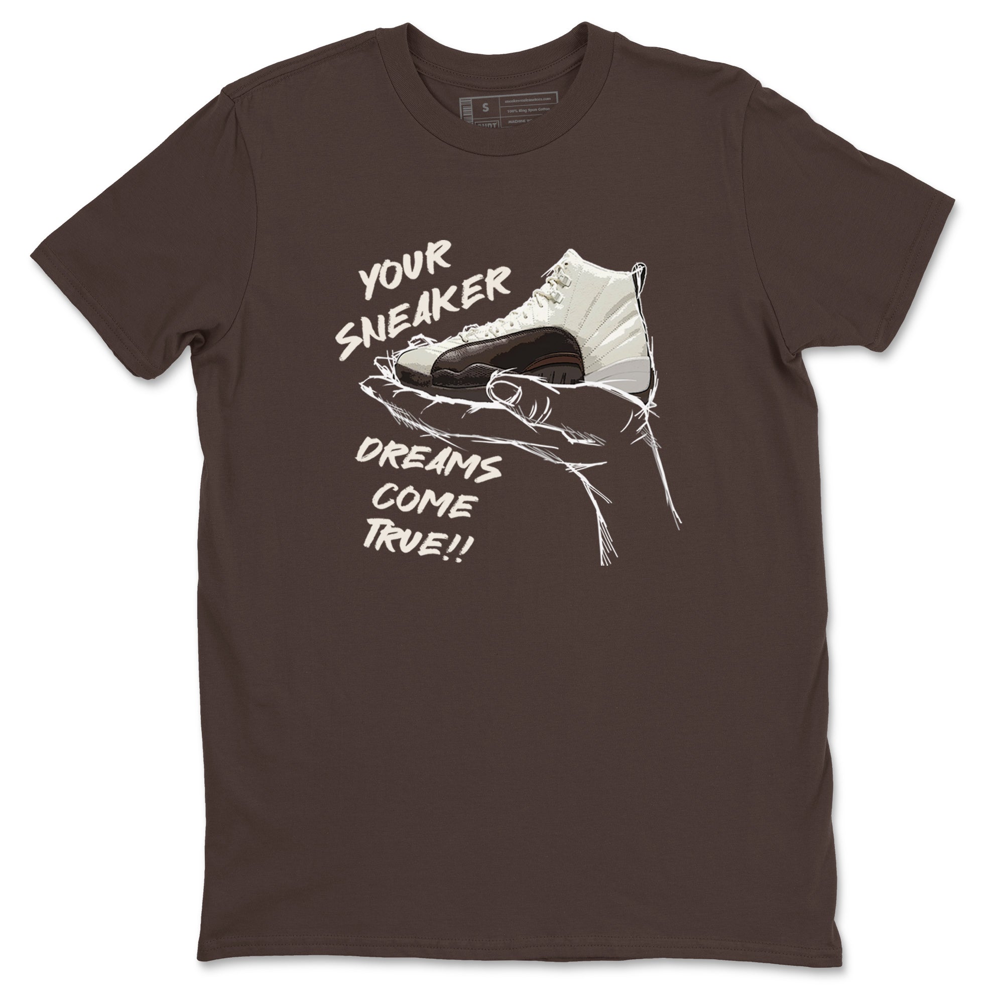 AJ12 Baroque Brown shirts to match jordans Sneaker Dreams best t shirts to wear with jordans SoleFly x Jordan 12 Baroque Brown match shoes to clothes SNRT Sneaker Tees unisex cotton Dark Chocolate 2 shirts