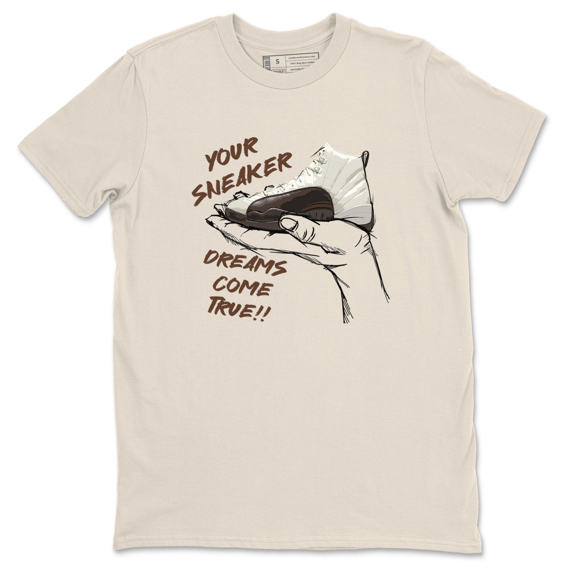 AJ12 Baroque Brown shirts to match jordans Sneaker Dreams best t shirts to wear with jordans SoleFly x Jordan 12 Baroque Brown match shoes to clothes SNRT Sneaker Tees unisex cotton Natural 2 shirts