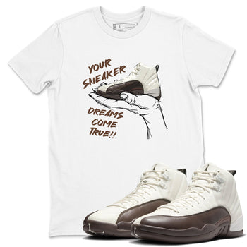 AJ12 Baroque Brown shirts to match jordans Sneaker Dreams best t shirts to wear with jordans SoleFly x Jordan 12 Baroque Brown match shoes to clothes SNRT Sneaker Tees unisex cotton White 1 shirts