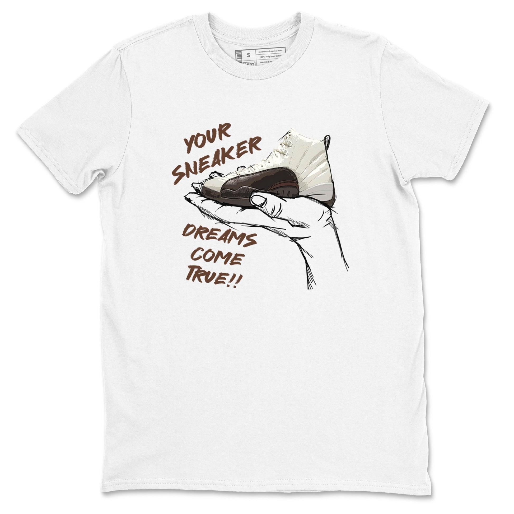 AJ12 Baroque Brown shirts to match jordans Sneaker Dreams best t shirts to wear with jordans SoleFly x Jordan 12 Baroque Brown match shoes to clothes SNRT Sneaker Tees unisex cotton White 2 shirts