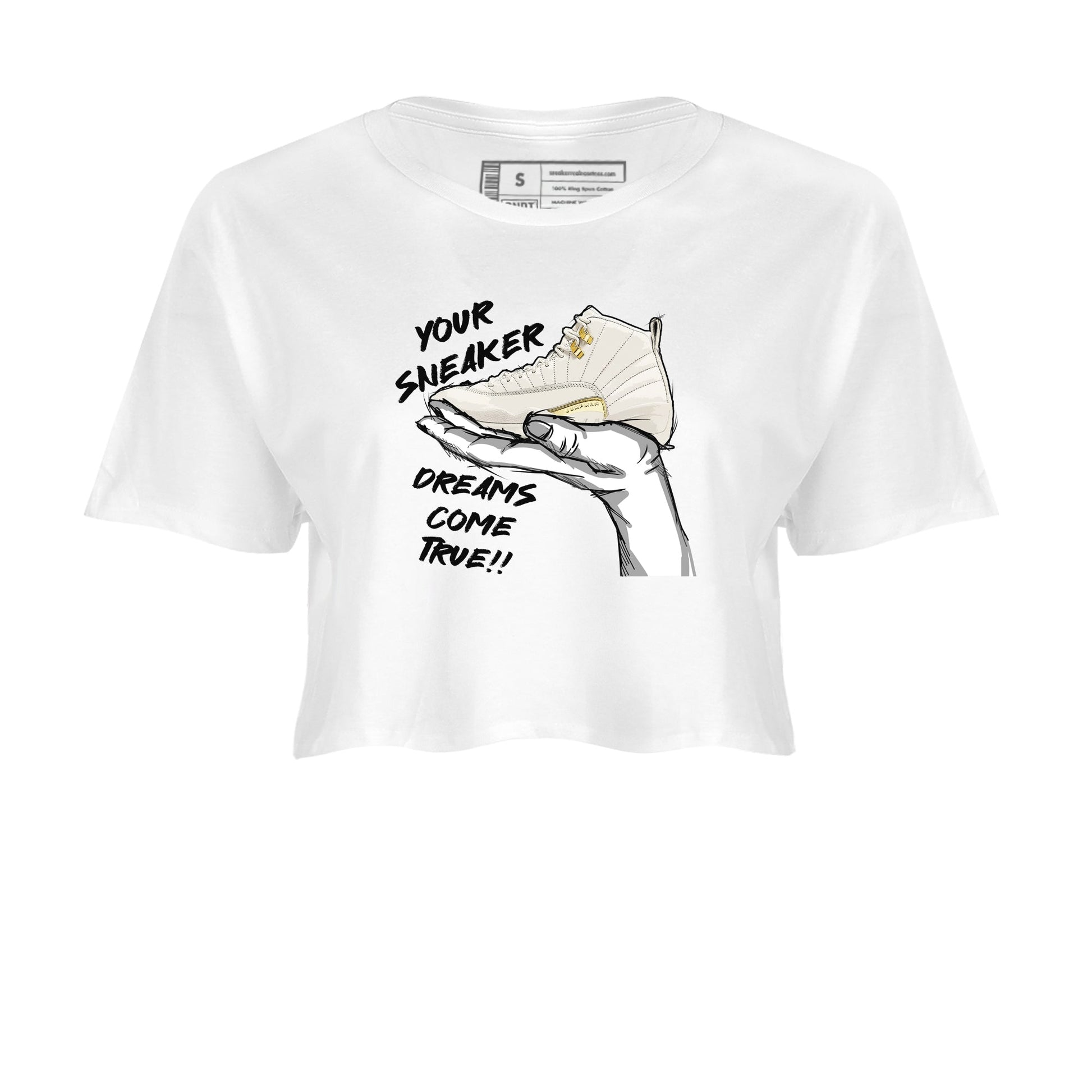 12s Phantom shirts to match jordans Sneaker Dreams sneaker match tees Air Jordan 12 WMNS Phantom match shoes to clothes SNRT Sneaker Tees unisex cotton White 2 crop tee