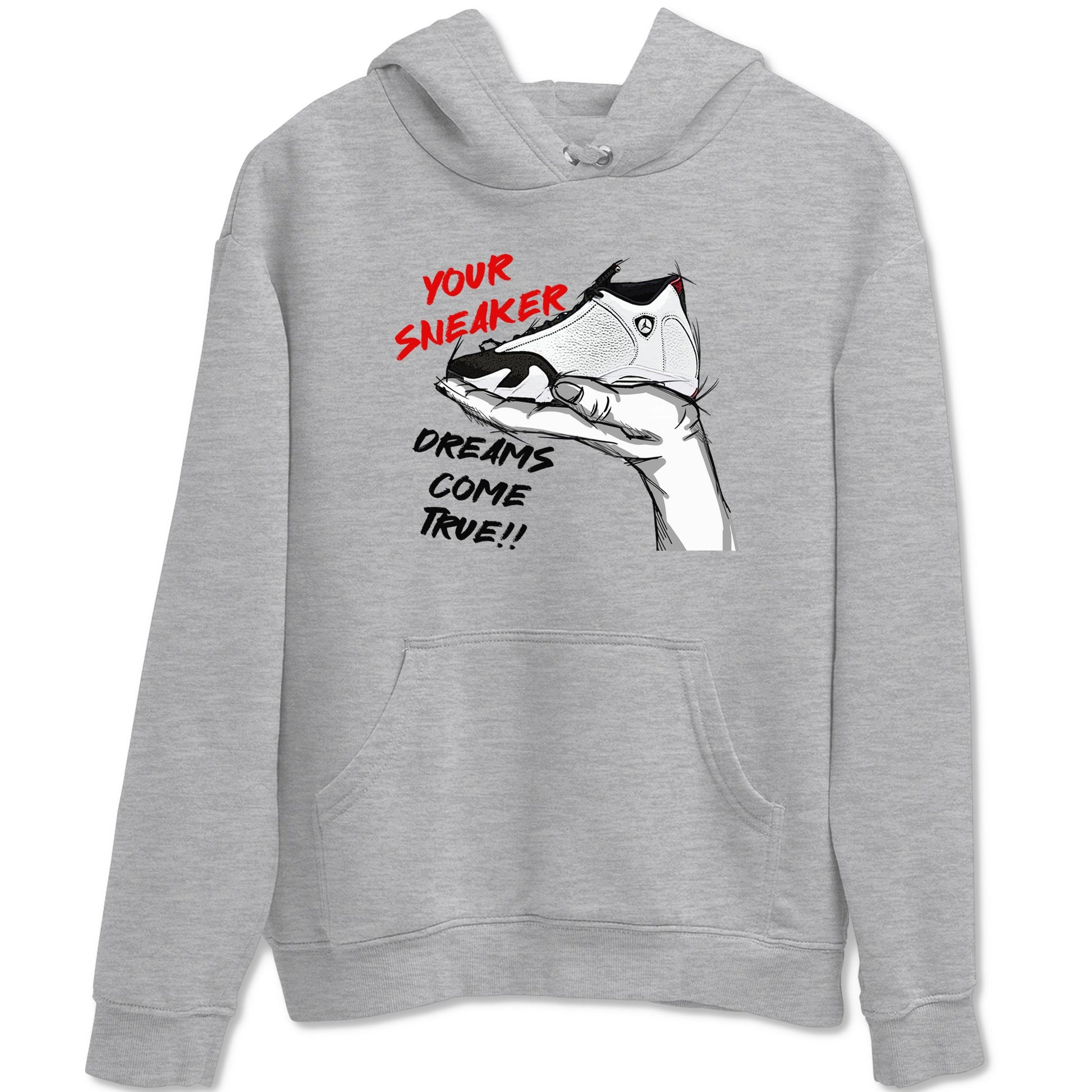 Jordan 14 Retro Black Toe t shirts to match sneakers Sneaker Dreams sneaker match tees 14s Black Toe sneaker match tee SNRT Sneaker Tees unisex cotton Heather Grey 2 shirts