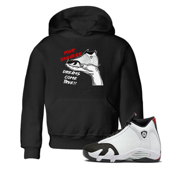 Jordan 14 Retro Black Toe t shirts to match sneakers Sneaker Dreams sneaker match tees 14s Black Toe sneaker match tee SNRT Sneaker Tees Youth Baby Black 1 tee