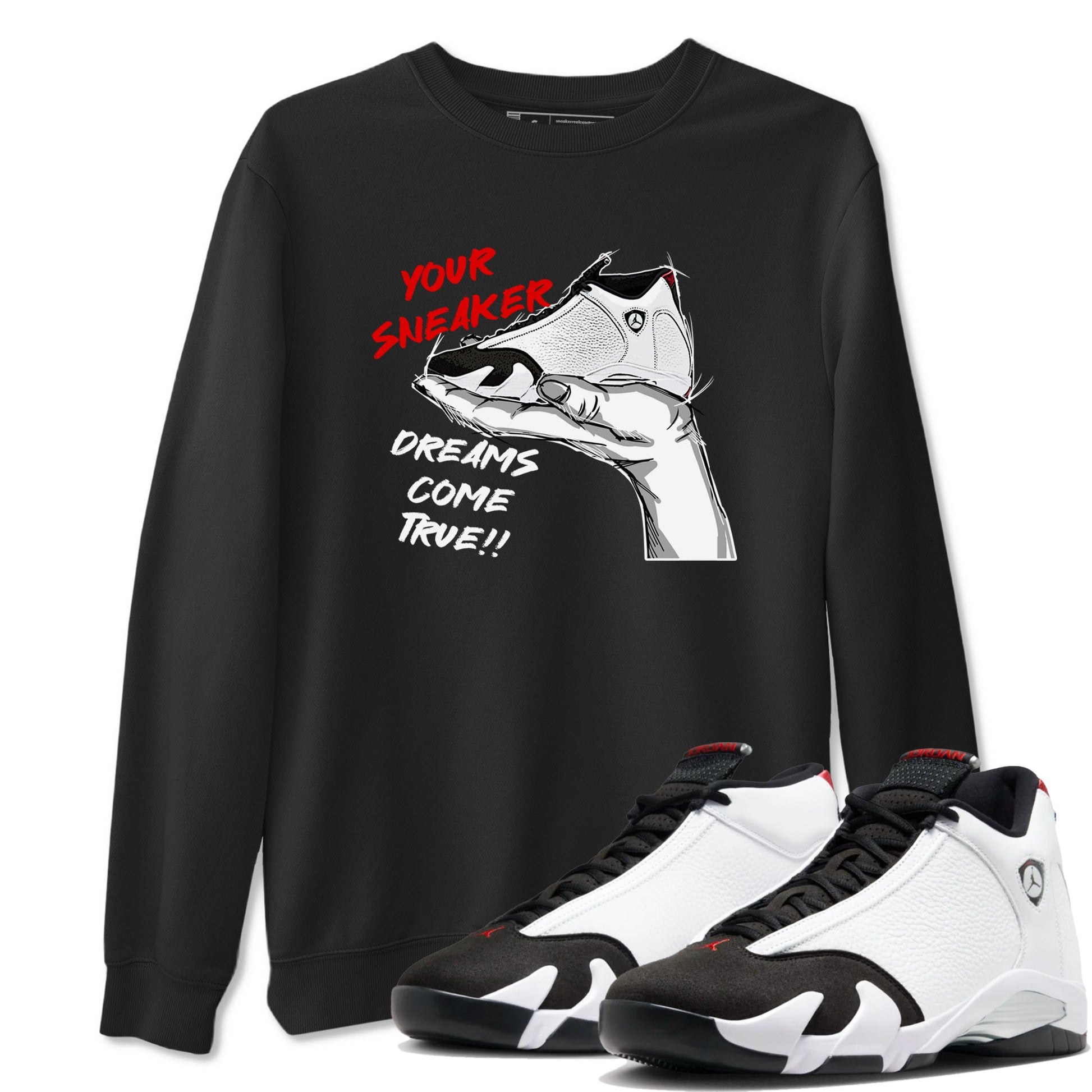 Jordan 14 Retro Black Toe t shirts to match sneakers Sneaker Dreams sneaker match tees 14s Black Toe sneaker match tee SNRT Sneaker Tees unisex cotton Black 1 shirts