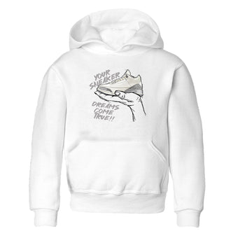 3s Sail and Cement Grey shirts to match jordans Sneaker Dreams sneaker match tees Air Jordan 3 Retro Sail and Cement Grey match shoes to clothes SNRT Sneaker Tees Youth Baby White 2 tee