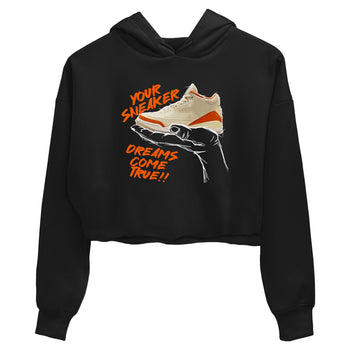 Sneaker Dreams womens crop tee made to vibe with the Air Jordan 3 Starfish sneakers — the perfect match in Black 2.