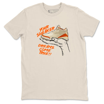 Sneaker Dreams sneaker match t-shirt styled to complete your fit with the Air Jordan 3 Starfish sneakers, shown in Natural 2.