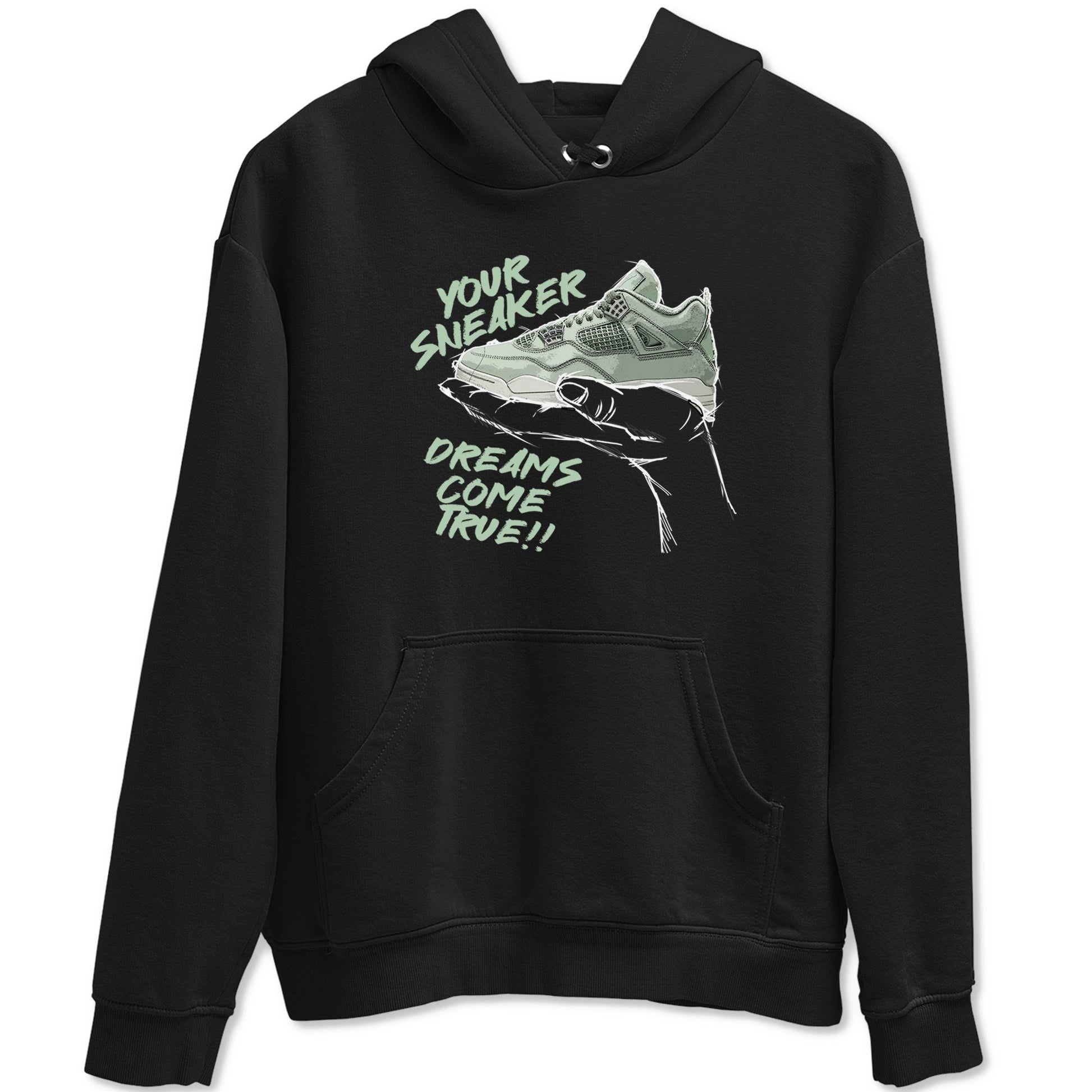 4s Abundance shirts to match jordans Sneaker Dreams sneaker match tees Air Jordan 4 Seafoam match shoes to clothes SNRT Sneaker Tees unisex cotton Black 2 shirts