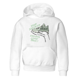 4s Abundance shirts to match jordans Sneaker Dreams sneaker match tees Air Jordan 4 Seafoam match shoes to clothes SNRT Sneaker Tees Youth Baby White 2 tee
