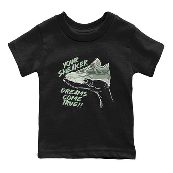 4s Abundance shirts to match jordans Sneaker Dreams sneaker match tees Air Jordan 4 Seafoam match shoes to clothes SNRT Sneaker Tees Youth Baby Black 2 tee