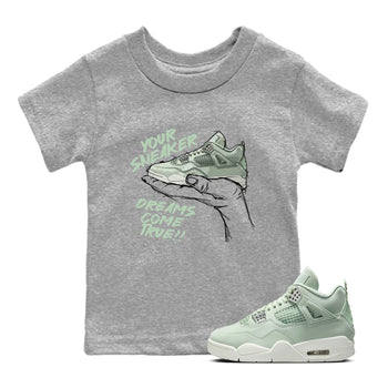 4s Abundance shirts to match jordans Sneaker Dreams sneaker match tees Air Jordan 4 Seafoam match shoes to clothes SNRT Sneaker Tees Youth Baby Heather Grey 1 tee