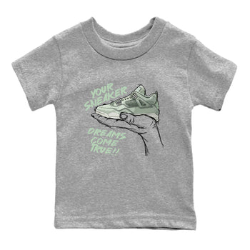 4s Abundance shirts to match jordans Sneaker Dreams sneaker match tees Air Jordan 4 Seafoam match shoes to clothes SNRT Sneaker Tees Youth Baby Heather Grey 2 tee