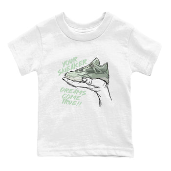 4s Abundance shirts to match jordans Sneaker Dreams sneaker match tees Air Jordan 4 Seafoam match shoes to clothes SNRT Sneaker Tees Youth Baby White 2 tee