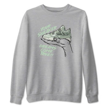 4s Abundance shirts to match jordans Sneaker Dreams sneaker match tees Air Jordan 4 Seafoam match shoes to clothes SNRT Sneaker Tees unisex cotton Heather Grey 2 shirts