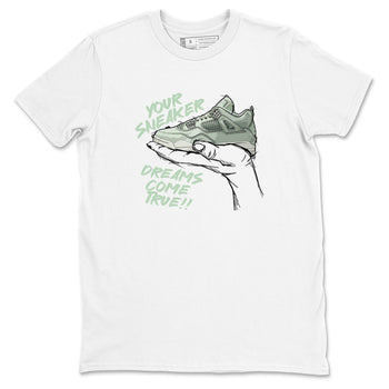 4s Abundance shirts to match jordans Sneaker Dreams sneaker match tees Air Jordan 4 Seafoam match shoes to clothes SNRT Sneaker Tees unisex cotton White 2 shirts