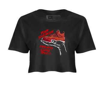 4s Brick By Brick best t shirts to wear with jordans Sneaker Dreams sneaker match tees Nigel Sylvester x Air Jordan 4 Brick by Brick match shoes to clothes SNRT Sneaker Tees unisex cotton Black 2 crop tee