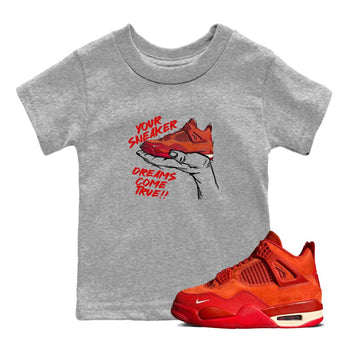 4s Brick By Brick best t shirts to wear with jordans Sneaker Dreams sneaker match tees Nigel Sylvester x Air Jordan 4 Brick by Brick match shoes to clothes SNRT Sneaker Tees Youth Baby Heather Grey 1 tee