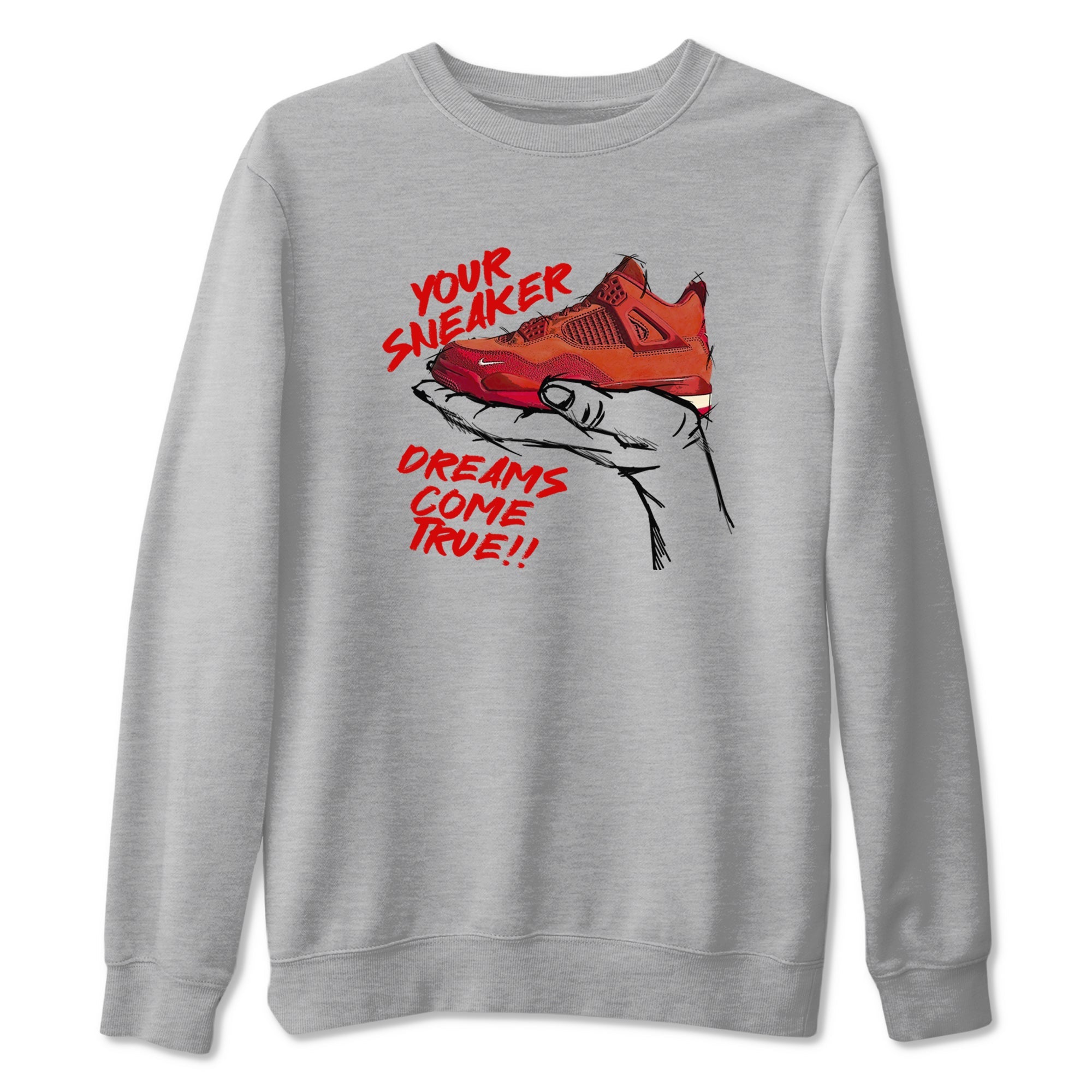 4s Brick By Brick best t shirts to wear with jordans Sneaker Dreams sneaker match tees Nigel Sylvester x Air Jordan 4 Brick by Brick match shoes to clothes SNRT Sneaker Tees unisex cotton Heather Grey 2 shirts