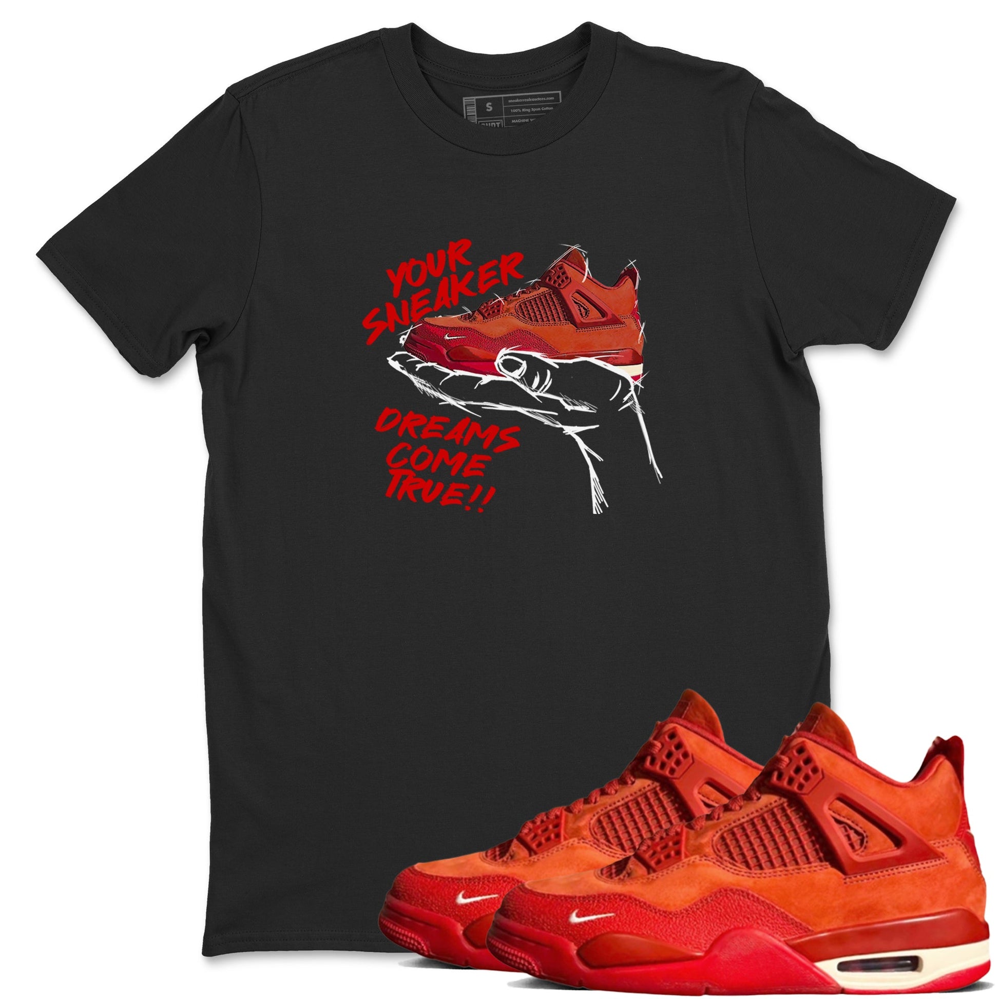 4s Brick By Brick best t shirts to wear with jordans Sneaker Dreams sneaker match tees Nigel Sylvester x Air Jordan 4 Brick by Brick match shoes to clothes SNRT Sneaker Tees unisex cotton Black 1 shirts