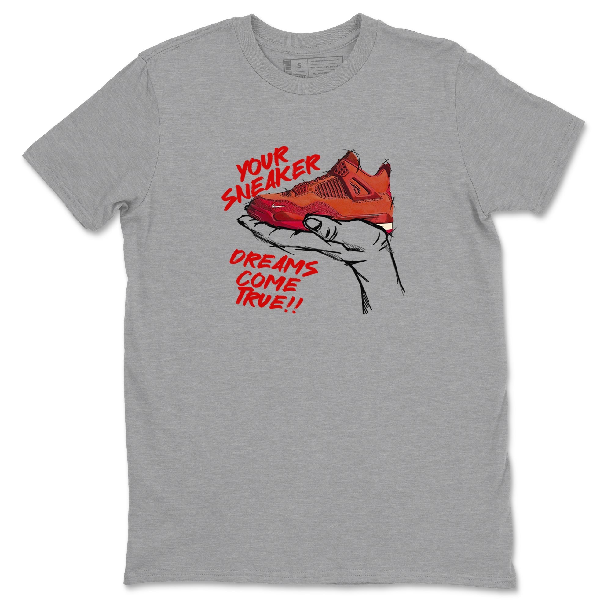 4s Brick By Brick best t shirts to wear with jordans Sneaker Dreams sneaker match tees Nigel Sylvester x Air Jordan 4 Brick by Brick match shoes to clothes SNRT Sneaker Tees unisex cotton Heather Grey 2 shirts