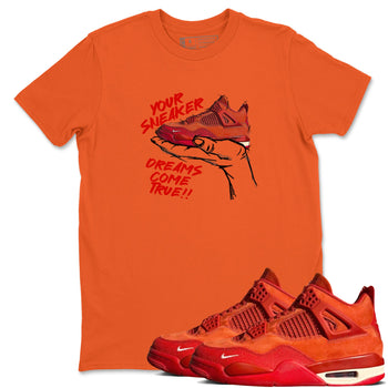 4s Brick By Brick best t shirts to wear with jordans Sneaker Dreams sneaker match tees Nigel Sylvester x Air Jordan 4 Brick by Brick match shoes to clothes SNRT Sneaker Tees unisex cotton Orange 1 shirts